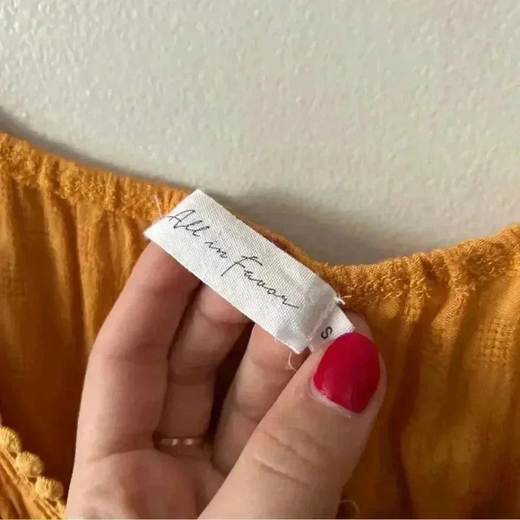 All in favor Nordstrom mustard coloured  dress S boho/festival - Picture 4 of 7